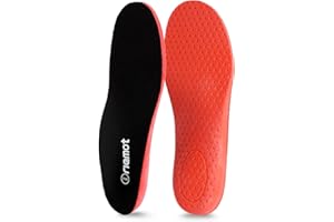 riemot Men's womens PU Foam Shoe Insoles Orthotic Inserts for Plantar Fasciitis, Flat Feet, High Arch Replacement Cushioning 