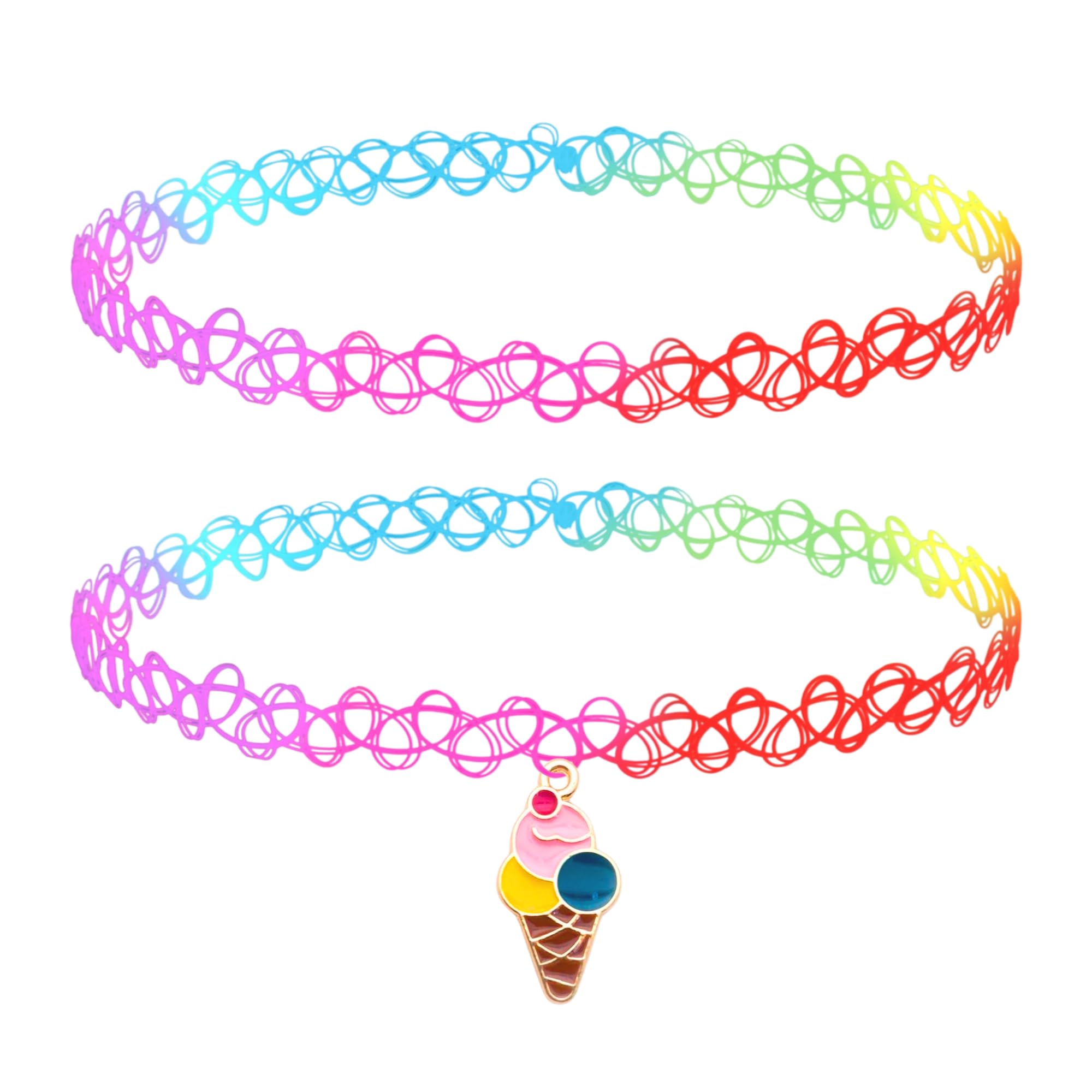 BodyJ4You 2PC Tattoo Choker Necklace - 90s Choker