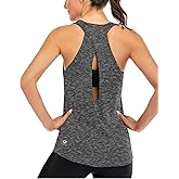 ICTIVE Womens Cross Backless Workout Tops for Women Racerback Tank Tops Open Back Running Muscle Tank Yoga Shirts