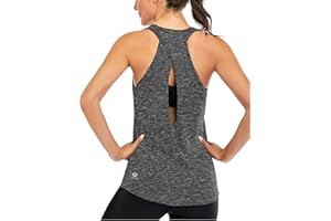 Fihapyli ICTIVE Womens Cross Backless Workout Tops for Women Racerback Tank Tops Open Back Running Tank Tops Muscle Tank
