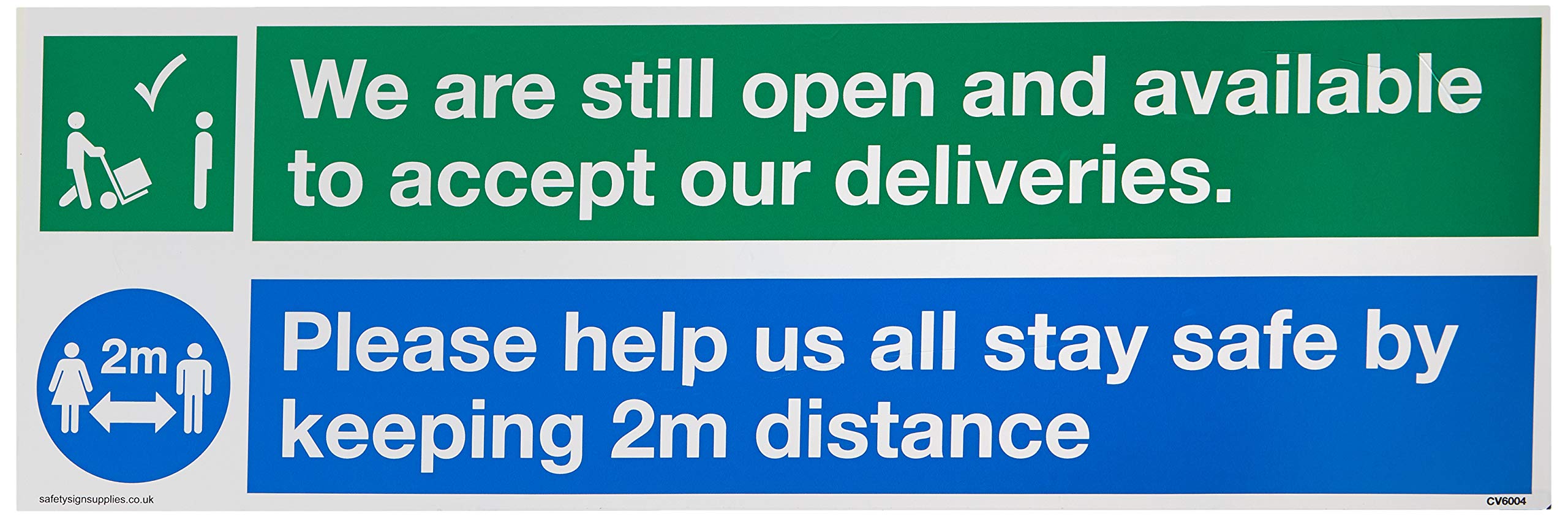 We are still open and available to accept our deliveries. Please help us all stay safe by keeping 2m