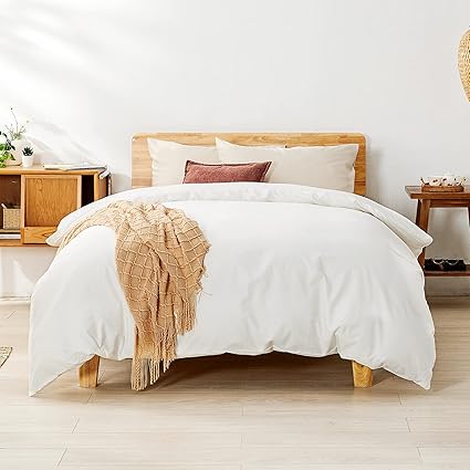 Amazon Bedsure 布団カバー セミダブル 夏 高級綿 100 掛け布団カバー 白 ホテル コットン 布団かばー ふとんかばー 冬 ふとんカバー せみだぶる 170x210cm オールシーズン 掛ふとんカバー ホワイト かけ布団カバー かけふとんカバー 掛けふとんカバー オンライン通販