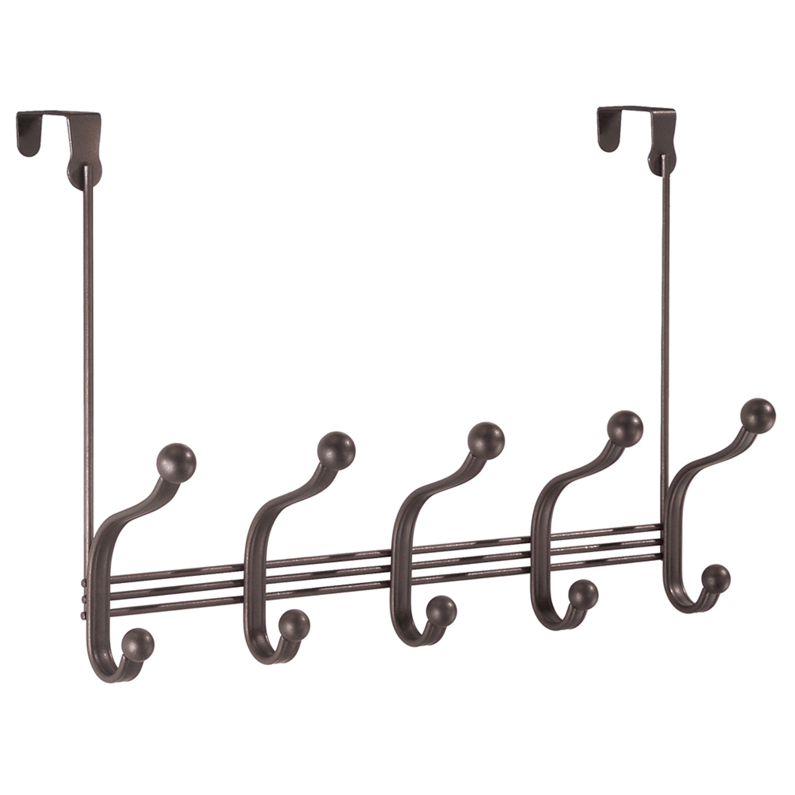 iDesign York Lyra Over the Door 10Hook Rack for Coats, Hats, Robes