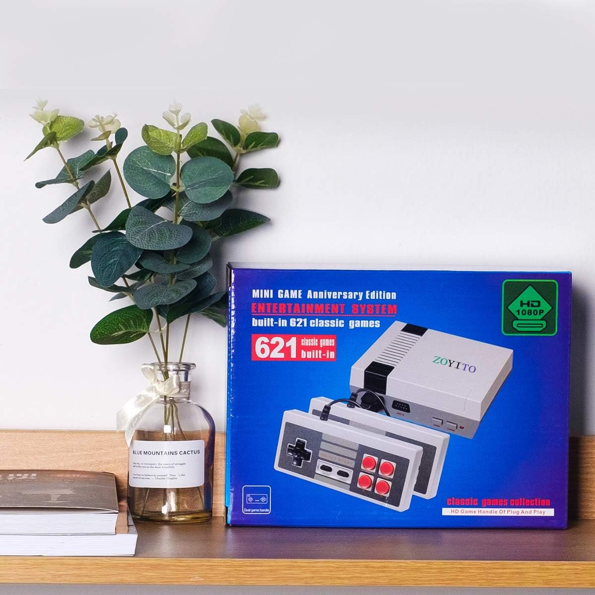 SITENP Classic Mini Game Console Classic Game Console Built-in 600 Game Video Game Console 8-bit and Two Control Handles Bring You Happy Childhood Memories (HDMI Cable): Toys & Games