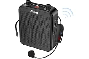 Portable Voice Amplifier with UHF Wrieless Microphone Headset, Giecy 30W Bluetooth Rechargeable Personal Voice Amplifier, PA System Speaker for Multiple Locations Classroom, Meetings and Outdoors