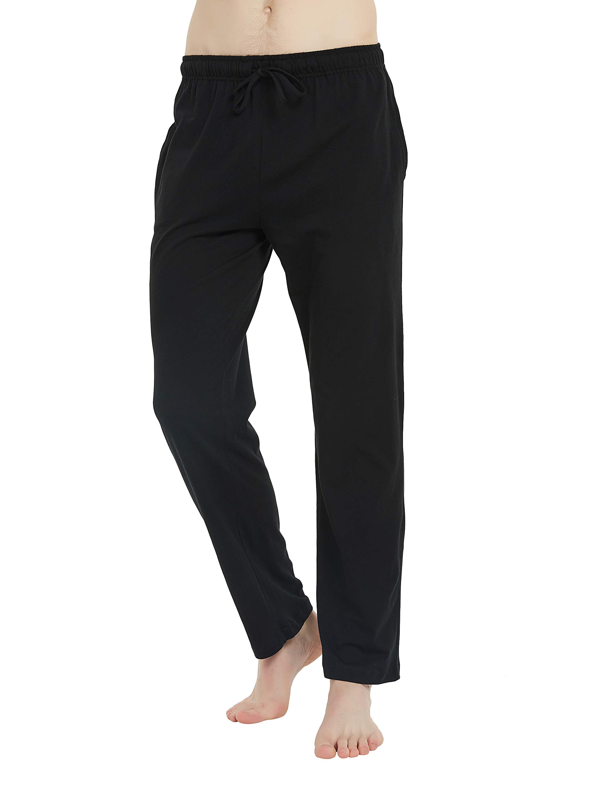 U2SKIIN Mens Cotton Pajama Pants, Lightweight Lounge Pant with Pockets Soft Sleep Pj Bottoms for Men
