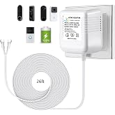 XZGm 18V 500mA Transformer for Ring Nest Eufy Wyze Arlo Video Doorbell | Plug-in Adapter with 315in Long Extension Cable White AC Power Adapter Plug Cord Wire Supply Silent Reliable Low Battery Fix