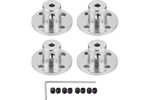 daier 4Pcs 2mm Flange Coupling Connector, Rigid Guide Model Coupler Accessory, Shaft Axis Fittings for DIY RC Model Motors