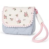 LUOZZY Small Portable Digital Camera Storage Pouch for Outdoor Travel | Small Floral Cotton Protective Camera Pouch