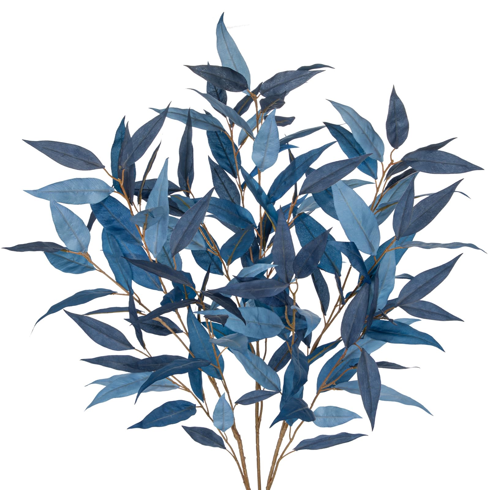 Photo 1 of DILATATA 32 inch Blue Artificial Eucalyptus Spray Fall Eucalyptus Leaves Autumn Leaf Branches Faux Fall Stems for Home Floral Arrangement Autumn Festival Thanksgiving Decor