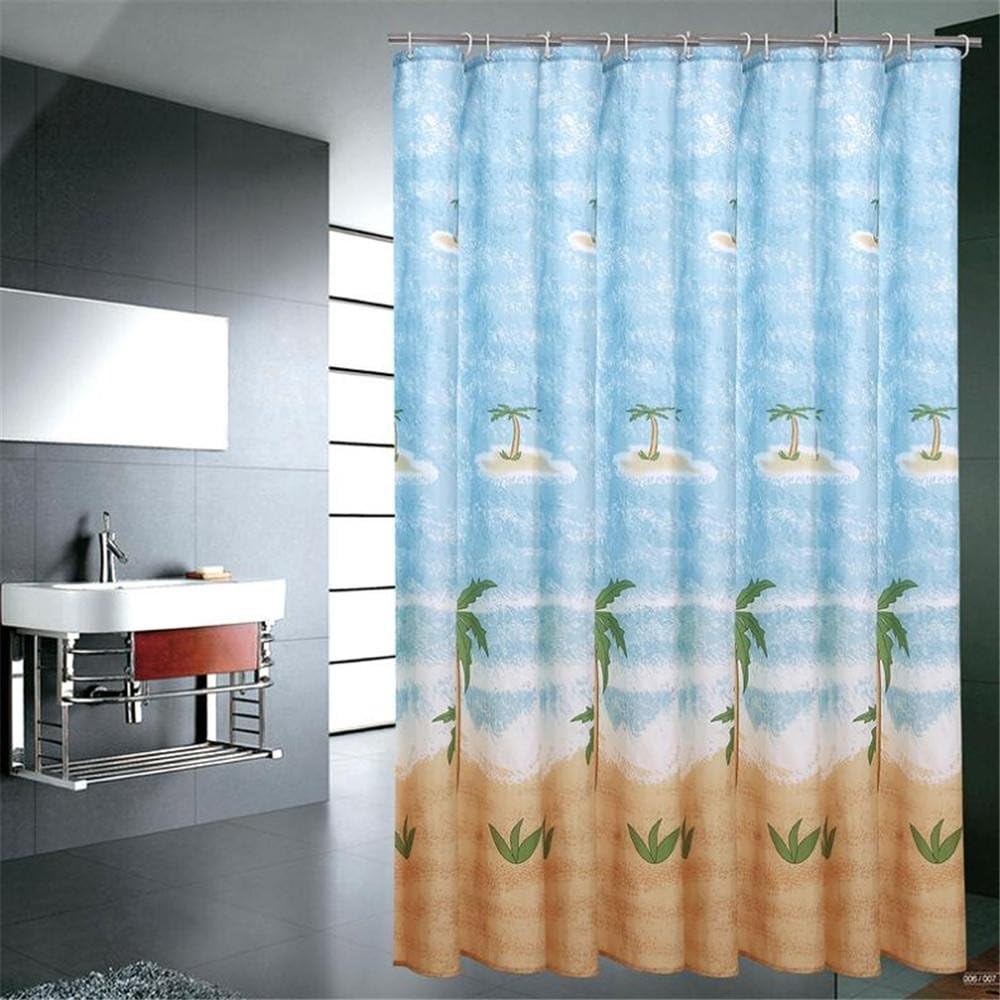 YLSFWSRY Shower Curtains Curtain Synthetic Fiber Shower Curtains Waterproof Mildew Resistant Thickening The New Environmentally Friendly Polyester Bathroom Partition Curtains Opaque , 120*200Cm