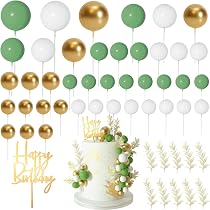 Amazon.com: MIAHART Ball Cake Toppers Boho Grass Cake Topper Ball ...