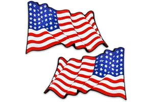 Bigtime Signs Reflective American Flag Magnet for Car 6" x 4" (Pack 2) - Patriotic Waving USA Flag Magnetic for Auto, Truck, Vehicle - for Military, Memorial Day, Patriots, Veterans Day, 4th of July