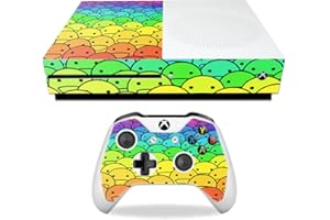 MightySkins Skin Compatible with Microsoft Xbox One S - Happy Faces | Protective, Durable, and Unique Vinyl Decal wrap Cover 