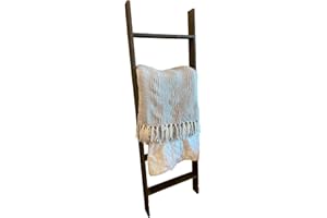 BARNWOODUSA LLC BarnwoodUSA Blanket Ladder 3 Foot Fully Assembled | 36 Inch Rustic Reclaimed Wood Ladder for Blankets, Quilts, Towels, Throws, Decorative Items | Farmhouse Wall Leaning Ladder | Espresso