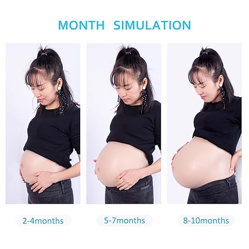 YEEFAIRY Pregnant Fake Belly 8-10 Months, Soft Realistic Full