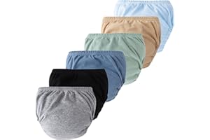 Happy Cherry Baby Training Underpants Soft Cotton Absorbent Toddler Potty Trained Pants for Boys and Girls 6-Pack