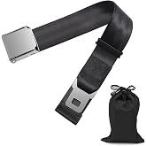 Coolrunner Air Travel Seat Belt Extender Strap for Comfort | Adjustable 7&ndash;32" Seat Belt Extension for Flights Fits Most(not Southwest), Black (Not for Automotive Use)