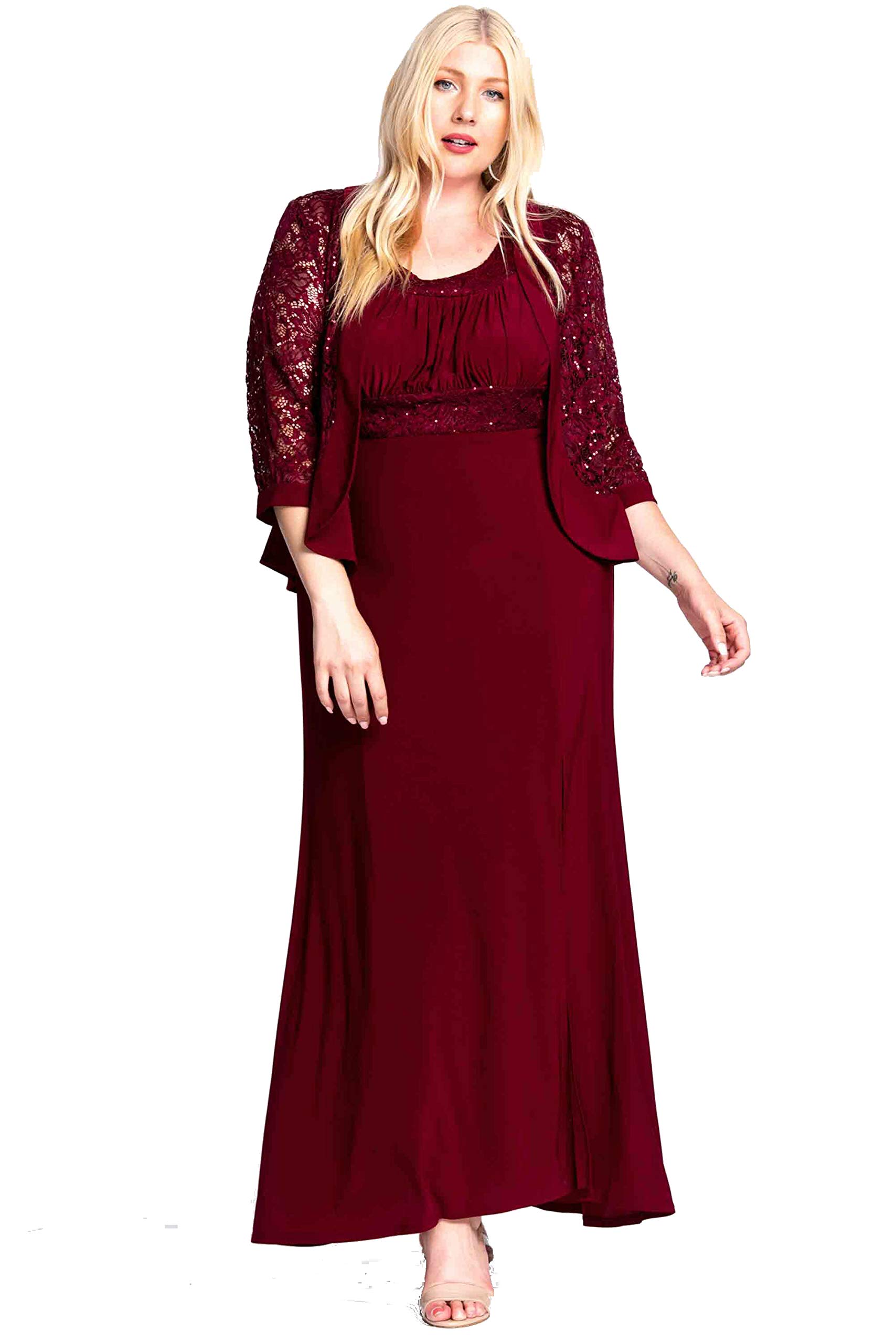 Mother Of The Groom Dresses With Jackets mother-of-the-groom-dresses-long-purple-sequins-sleeveless