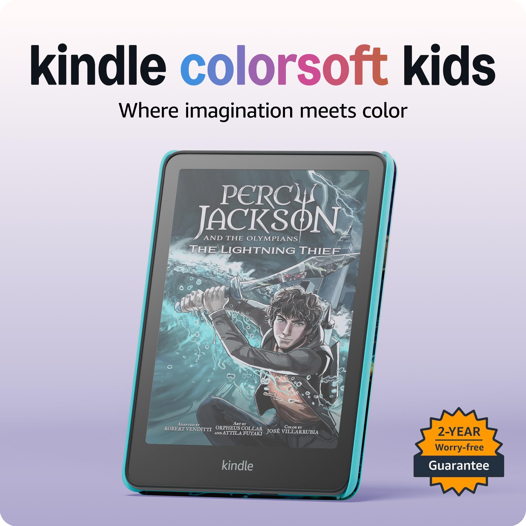 Amazon Kindle Colorsoft Kids 16GB (newest model) – First Kindle for kids in color, with cover - Fantasy River