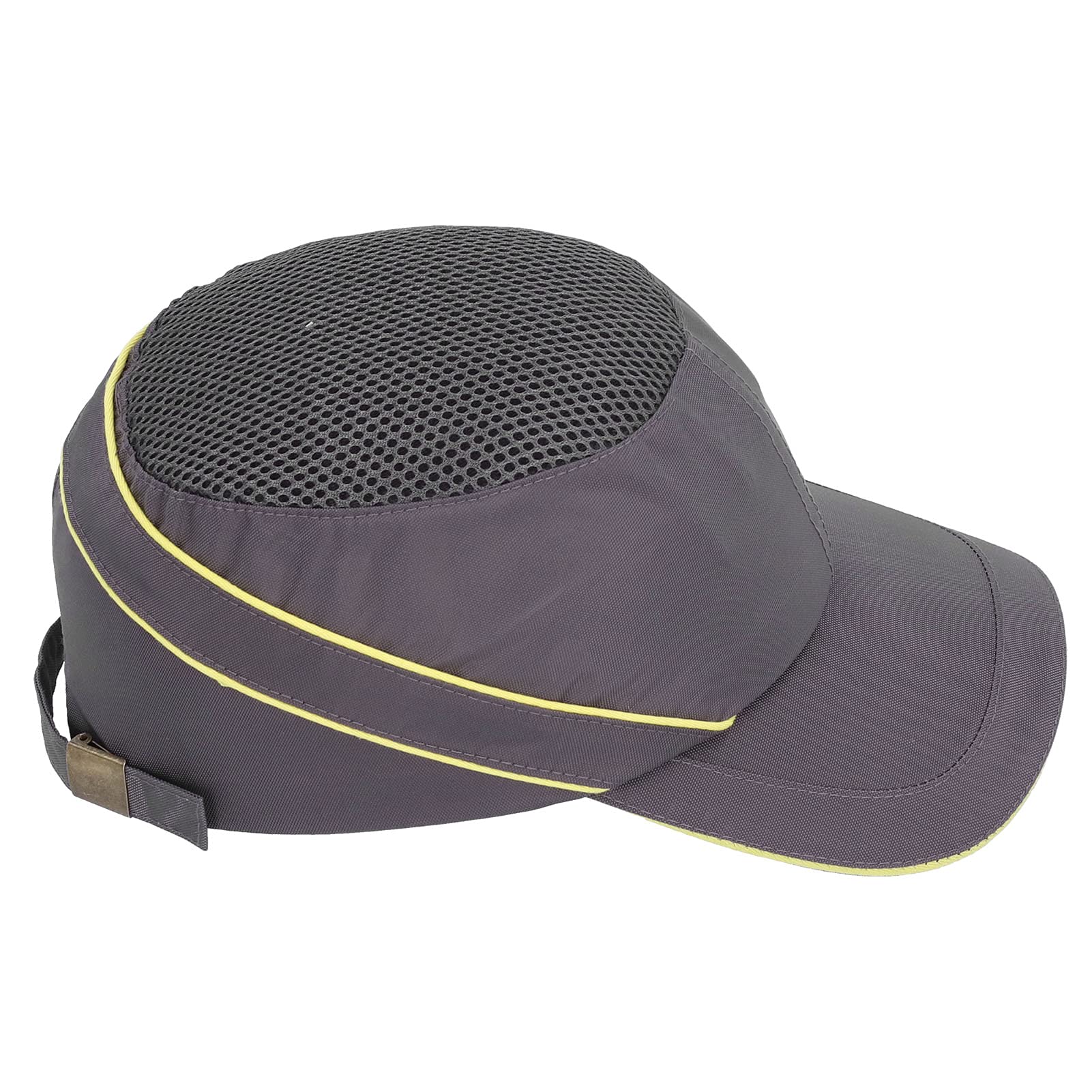 Bump Cap, Gray Portable Breathable Shock Absorption Hard Hat with Reflective Strip, Adjustable Size, Polyester Cotton Cellular Outer Layer, for Construction Sites