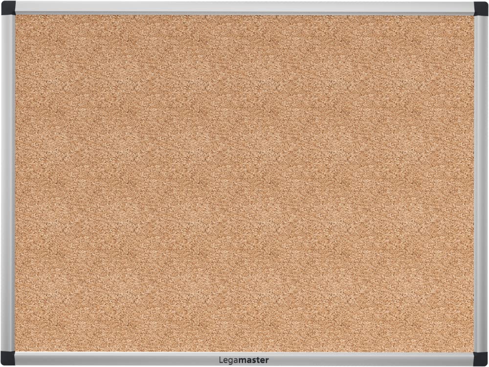 Legamaster Unite Cork Board - 45 x 60 cm - Notice Board for Hanging Including Wall Mount - Made of 100% Natural Cork with Extra Light Aluminium Frame for Attaching Notes