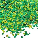 Aneco 100g/5800 Pieces Shamrocks Table Confetti Lucky Round Sequins for Arts and Crafts St. Patrick's Day Saint Patrick Party Favors Decoration Supplies
