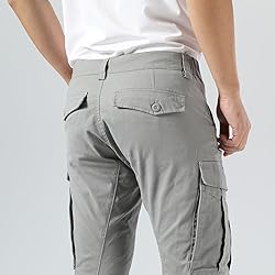 Plaid&Plain Men's and Women's Iron Grey Cargo Pants