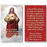 THE SAINTS COLLECTION Sacred Heart of Jesus Laminated Prayer Cards pack of 20