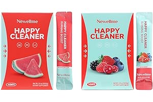 MONTUE Newellme Happy Cleaner-Powder Probiotics,Prebiotic & Probiotic Powder, Organic Fiber, Sugar Free, Herbs for Bloat, Gut Health, Digestive Health for Men Women (28days, Watermelon+Blue Raspberry)
