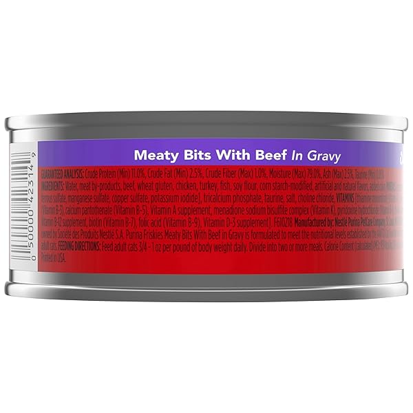 FRISKIES MEATY BITS WITH BEEF IN GRAVY, 5.5 OZ