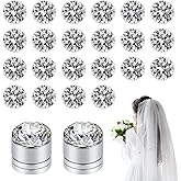 PEUTIER Magnetic Veil Weights with Rhinestones, Bridal Veil Weights Wedding Magnetic Diamond for Women Cathedral Bridal Veils