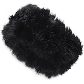 ZLYC Women Rabbit Fur Headband Cold Weather Hair Band Stretchy Winter Earwarmer Earmuffs
