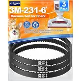 3er Vacuum Belts Replacement 3M-231-6 Compatible with Shark Upright Vacuums | Compatible with Shark Rotator Lift-Away NV500 NV752 Series &amp; NV400 NV401 NV402 NV403. Durable rubber drive belt for vacuum