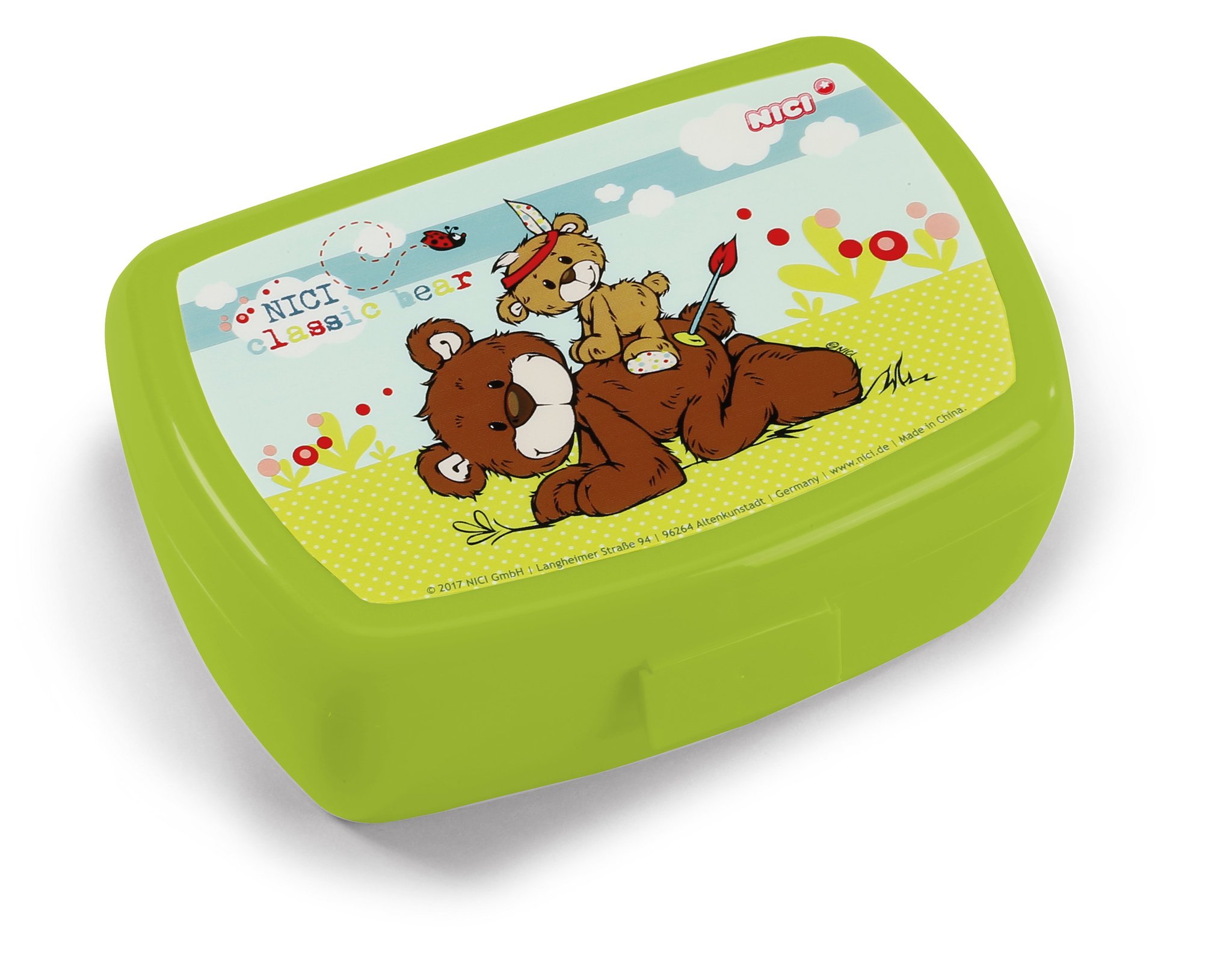 Nici 41523 Classic Lunch Box with Bears, 17 x 12 x 6.8 cm