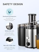Reemix Juicer Centrifugal 3-Inch Wide Mouth Dual Speed Stainless Silver 500W view 7