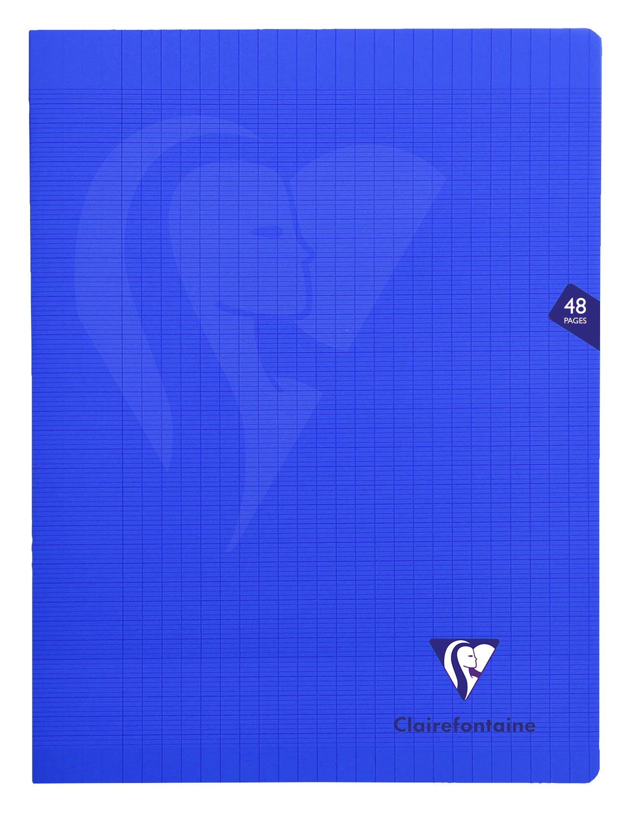 Clairefontaine 322311C - One Pack of 10 Mimesys Stapled Notebooks Marine Blue - Size: 24x32 cm - 48 Seyes Ruled Pages - White Paper 90 g - Polypro Cover