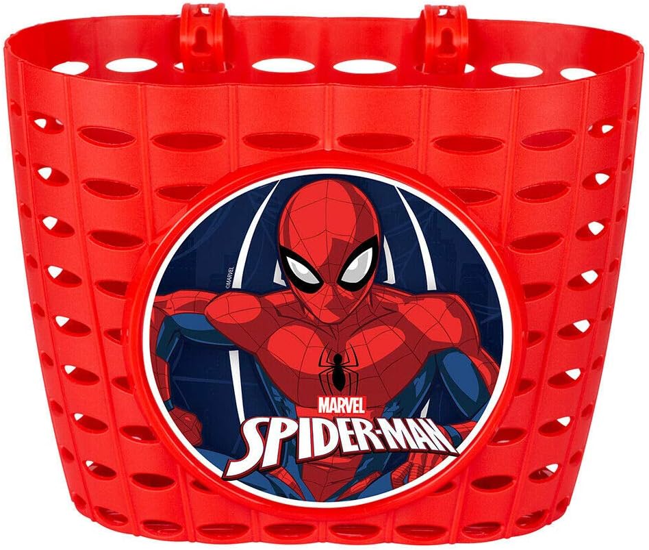SolaDirect Marvel SpiderMan Bicycle Front Basket Kids Bike Cycle