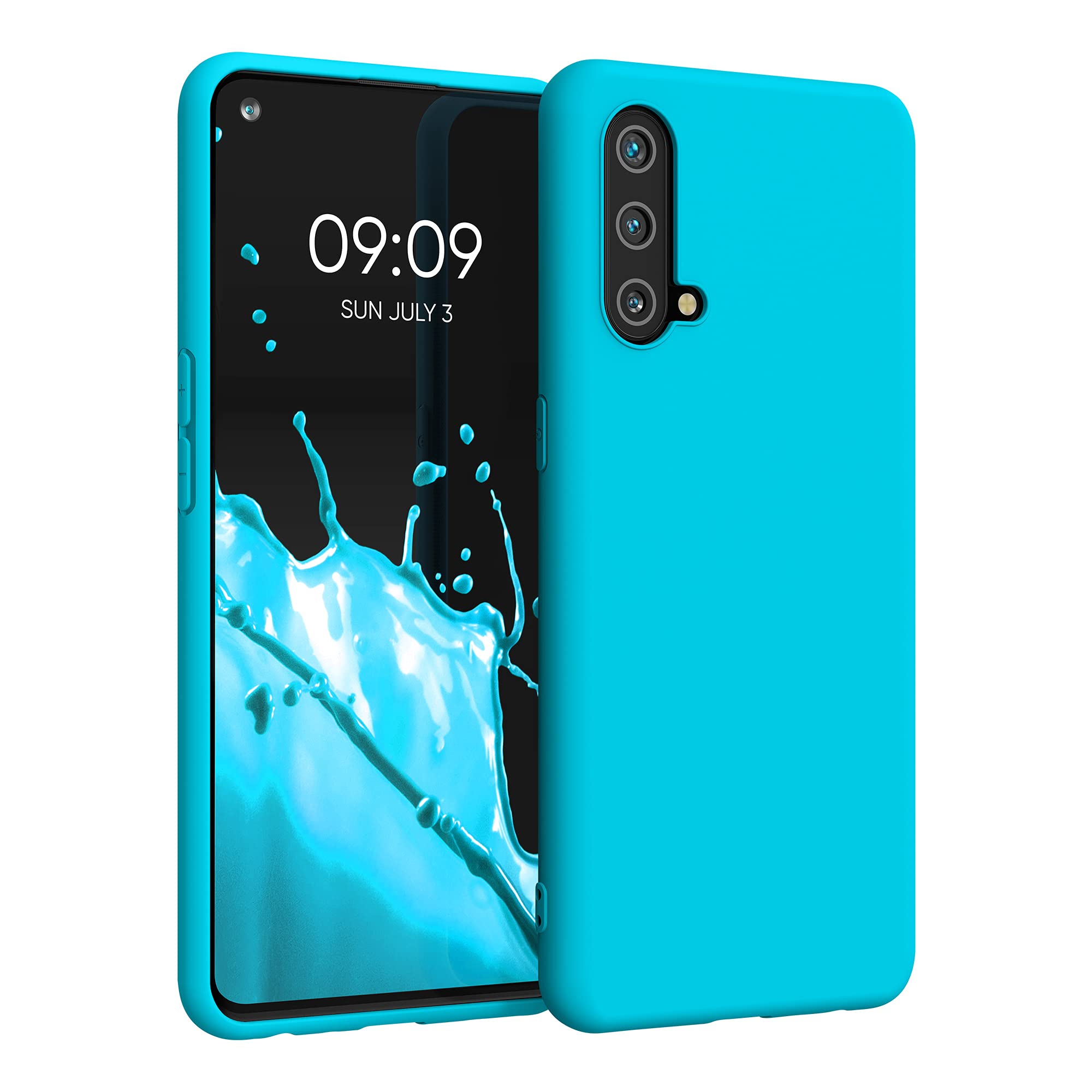 kwmobile Case for OnePlus Nord CE 5G Case - Soft Cover - Shockproof TPU Material - Wireless Charging - Cool Glacier