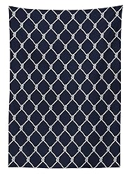 Ambesonne Navy Blue Tablecloth, Navy Sea Yacht