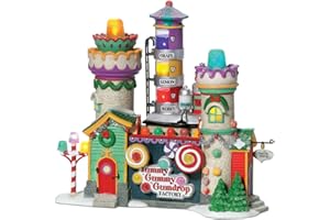 Department 56 North Pole Village Yummy Gummy Gumdrop Factory Lit Building