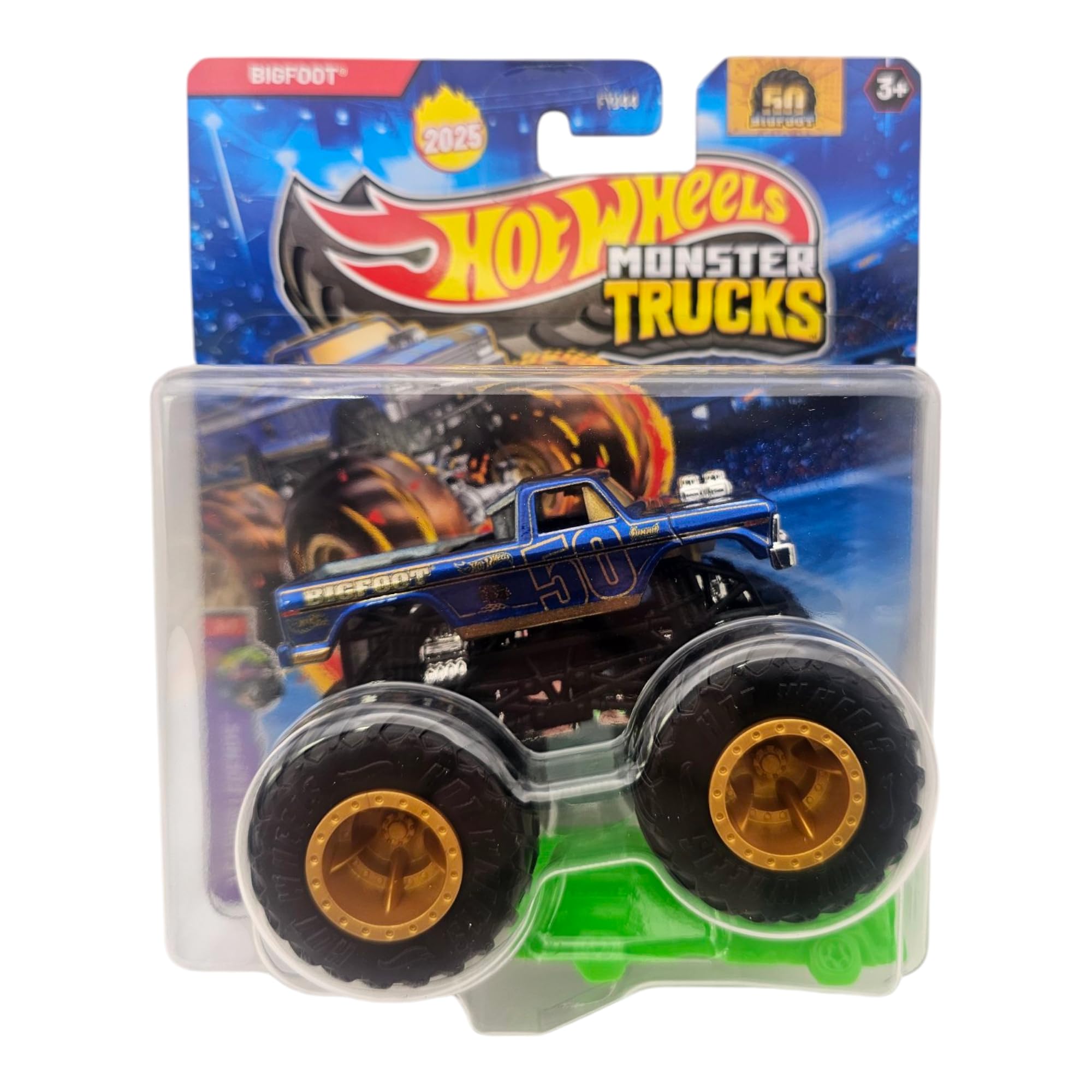 Hot Wheels Monster Trucks Bigfoot, 2025 Edition, Die-Cast Monster Truck, Blue