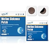 Hionfurt 32ct Motion Sickness Patches, Non-Drowsy Herbal Relief | Sea Sickness Patches for Cruise Travel, Anti Nausea Relief for Adults &amp; Kids, Behind Ear &amp; Navel, Lasts Up to 72 Hours