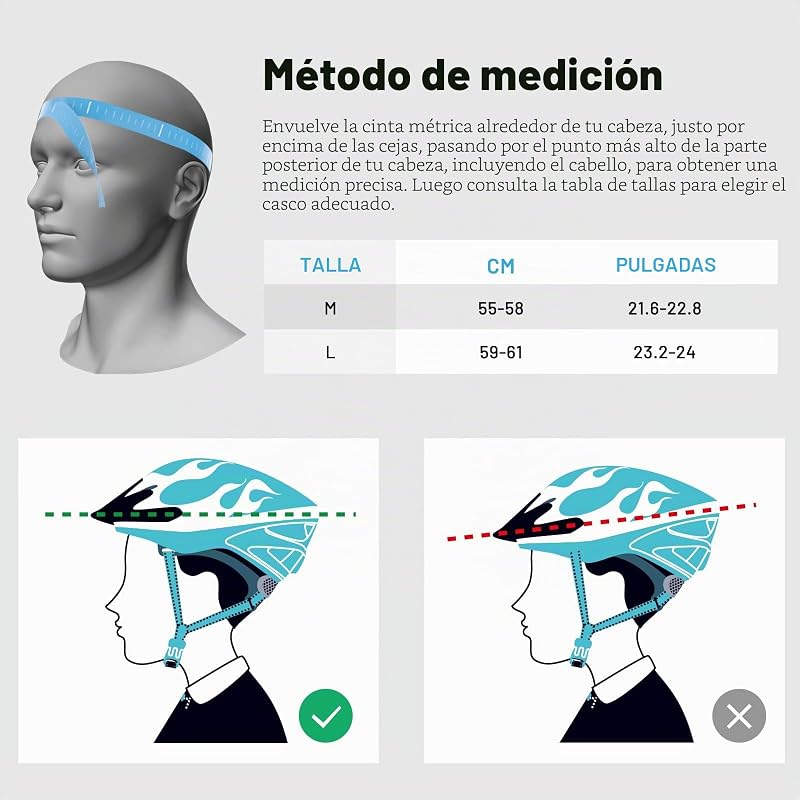 Casco Bicicleta Adulto, Ligero Transpirable Hombre, Carbono M