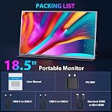 COOLHOOD 18.5 Inch Portable Monitor 120Hz FHD USB-C HDR HDMI IPS view 5
