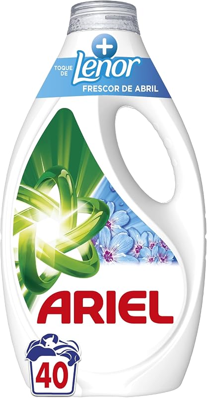 Detergente líquido para máquina de lavar 40 lavagens, sabonete fresco de abril, limpeza profunda mesmo em ciclos mais frios