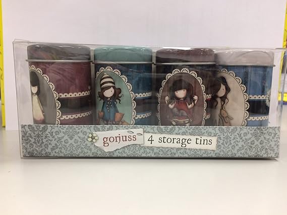 Juego de 4 Latas Gorjuss by Santoro: Amazon.es: Bricolaje y herramientas