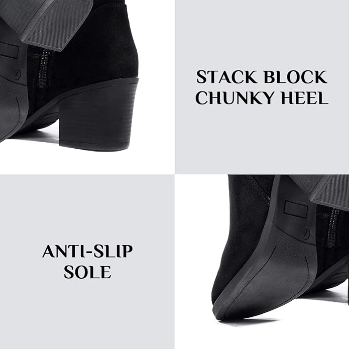 Katliu Womens Thigh Boots Stacked