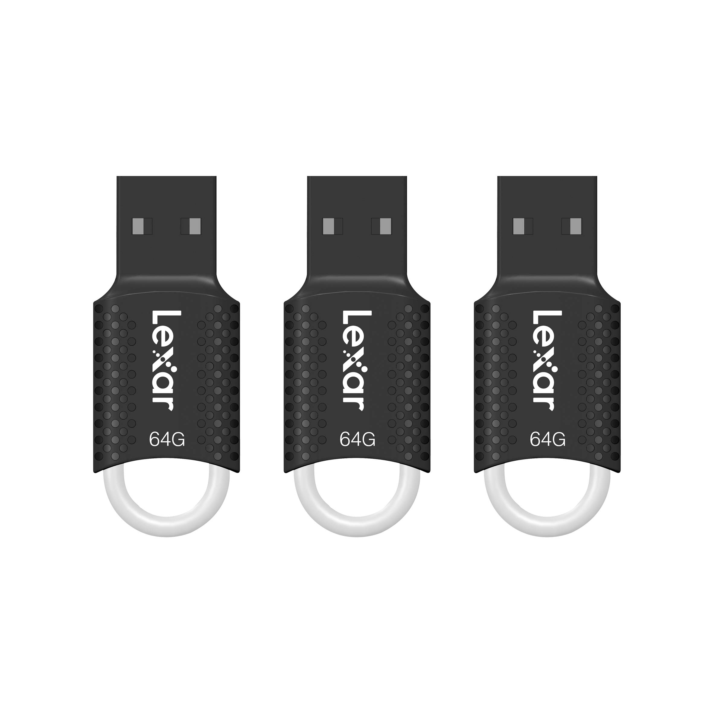 3 Pendrives Lexar JumpDrive V40 64GB USB 2.0 Black LJDV04006