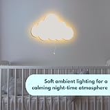 Marco Paul Interiors White Wooden Cloud LED Night Light Battery Powered view 8